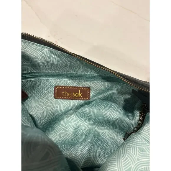 The Sak Sequoia Leather Hobo Bag Boho Black Charms Excellent Used Condition - Picture 5 of 6